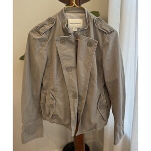 Banana Republic Heritage tan linen jacket, Size 6P Jacket